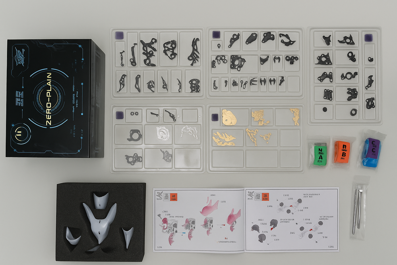 3D Metal Puzzle - Hvad følger med i pakkerne?