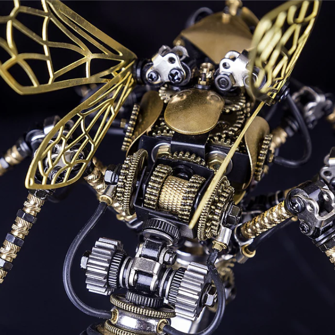 Billede af 3D Wasp On Pole Metal Puzzle