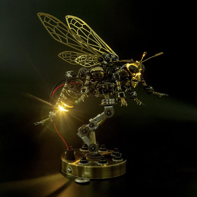 Billede af 3D Wasp On Pole Metal Puzzle
