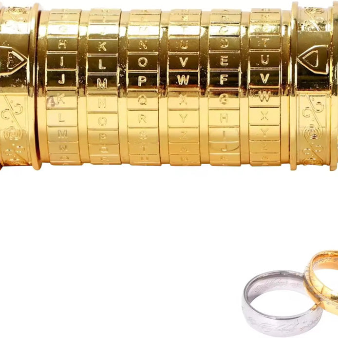 Billede af Da Vinci Cryptex Puzzle Box - Guld