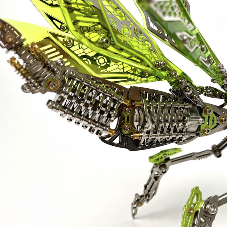 Billede af 3D Giant Praying Mantis Green/Silver