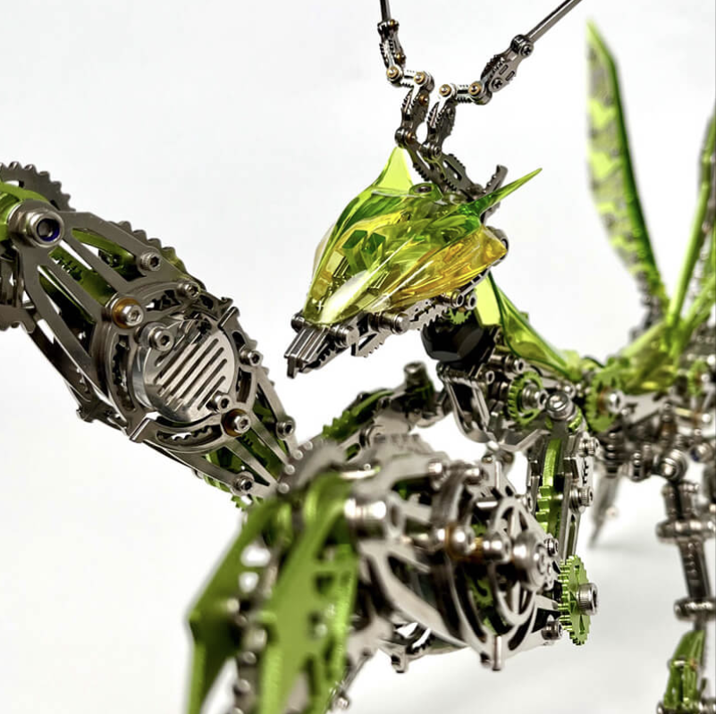 Billede af 3D Giant Praying Mantis Green/Silver