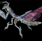 Billede af 3D Giant Praying Mantis Blue/Purple/Silver