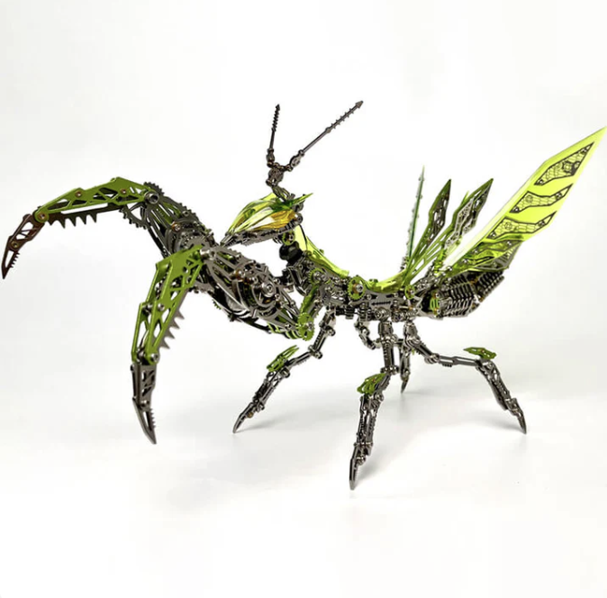 Billede af 3D Giant Praying Mantis Green/Silver