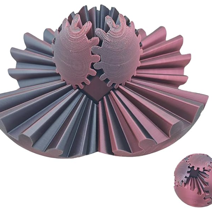 Billede af Anti Stress Infinity Gear Ball Black/Red - Stor 10 CM