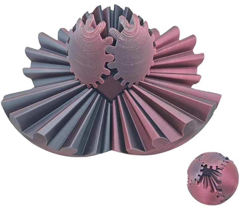 Billede af Anti Stress Infinity Gear Ball Black/Red - Stor 10 CM