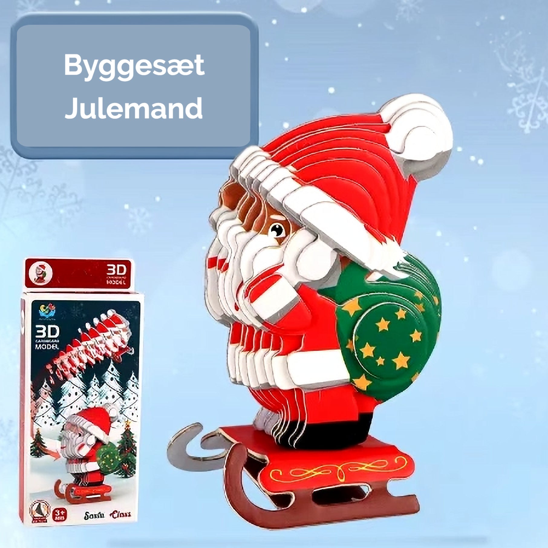 Billede af 3D Paper Puzzle Julemand - Byggesæt