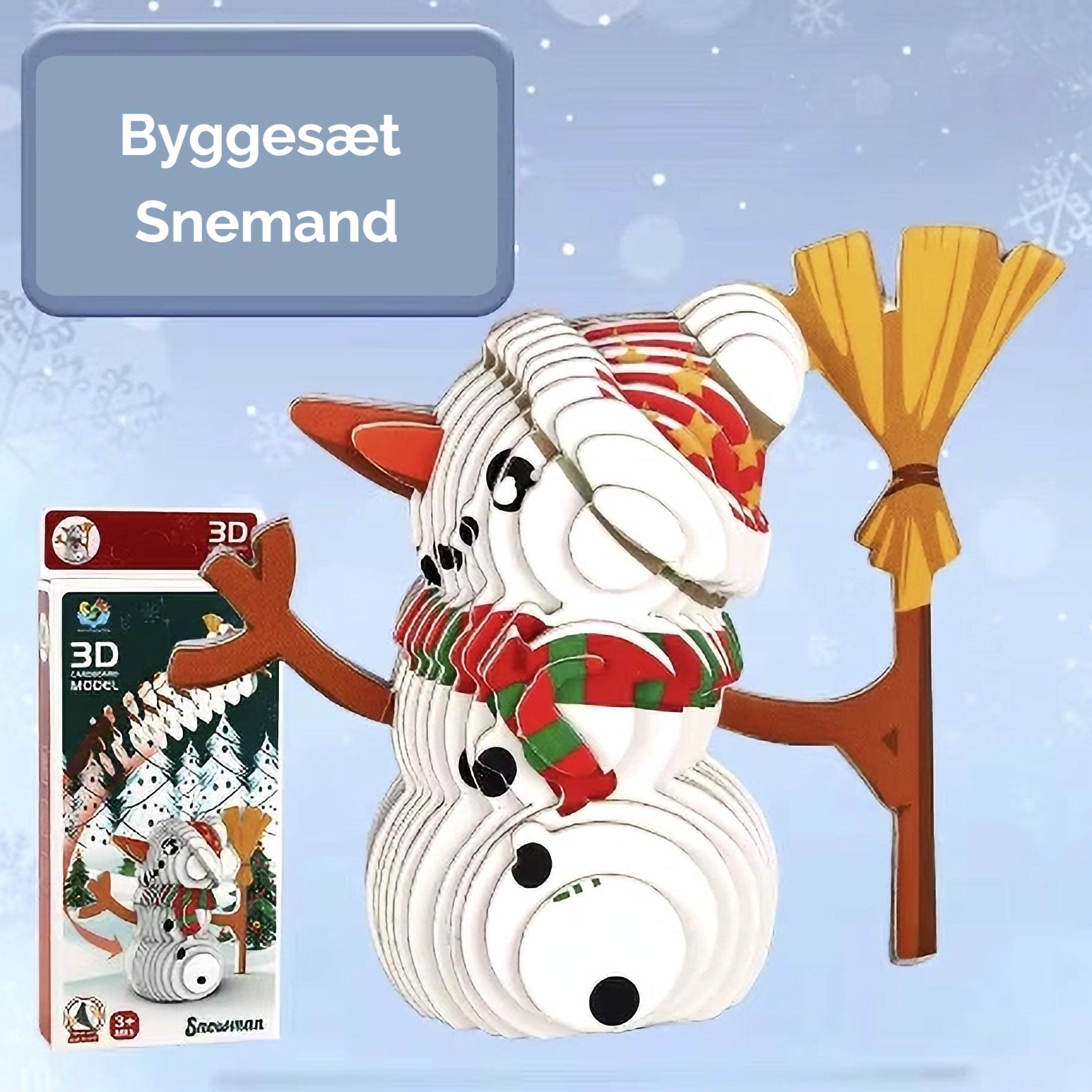 Billede af 3D Paper Puzzle Snemand - Byggesæt