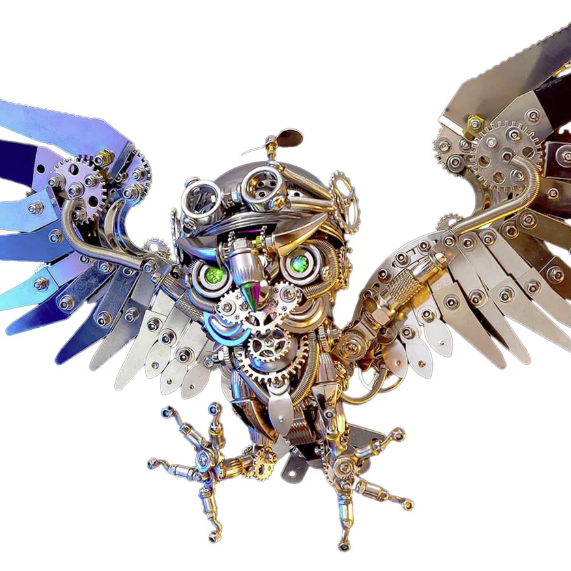 Billede af 3D Steampunk Owl Metal Puzzle