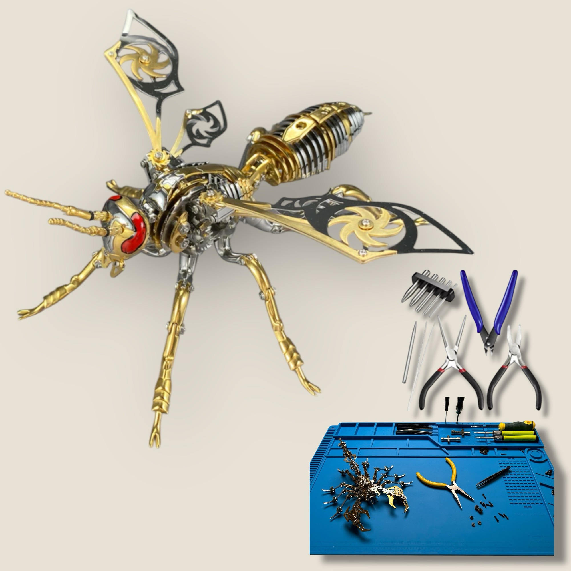 Billede af 3D Wasp Gold/Silver Metal Puzzle - Value Pack