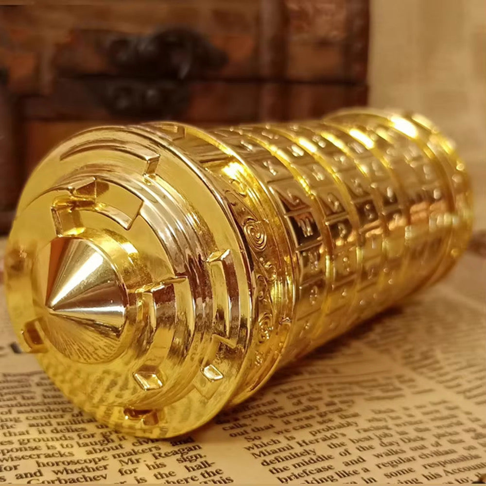 Billede af Da Vinci Cryptex Puzzle Box - Guld