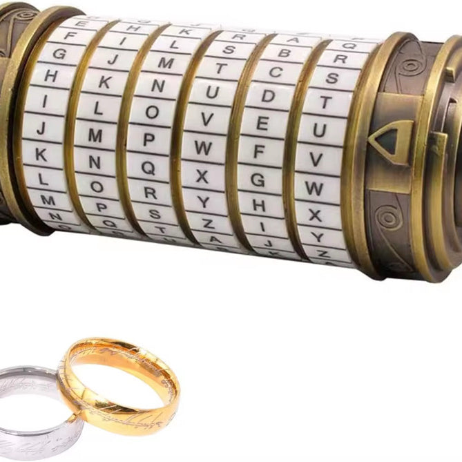 Billede af Da Vinci Cryptex Puzzle Box - Rustik/Hvid