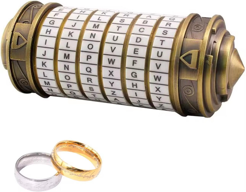Billede af Da Vinci Cryptex Puzzle Box - Rustik/Hvid