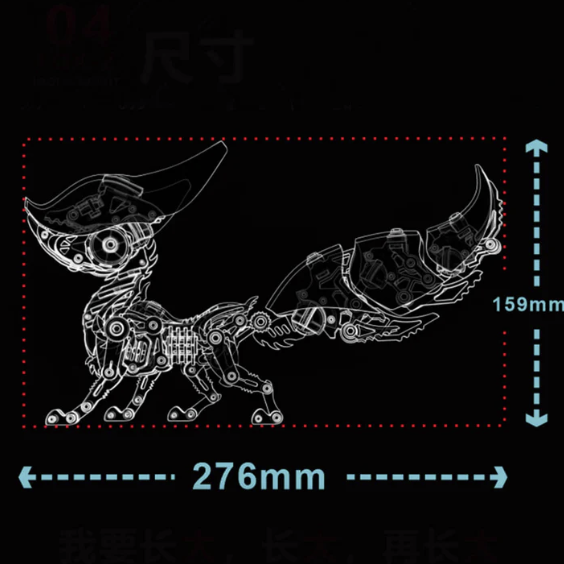 Billede af 3D Metal Puzzle Black Fox