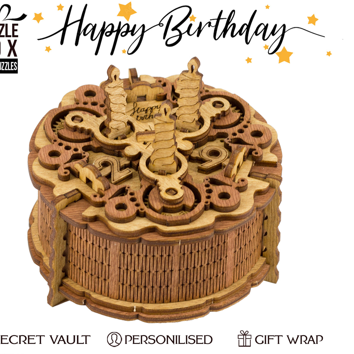 Detaljebillede af Birthday Cake - Gift Puzzle Money Box