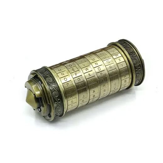 Billede af Da Vinci Cryptex Puzzle Box - Rustik/Guld