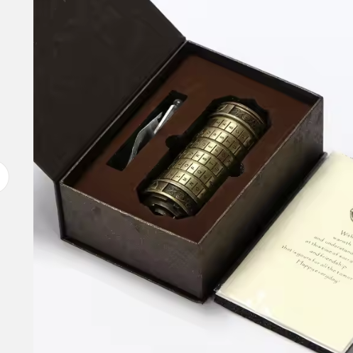 Billede af Da Vinci Cryptex Puzzle Box - Rustik/Guld