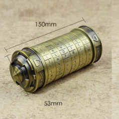 Billede af Da Vinci Cryptex Puzzle Box - Rustik/Guld