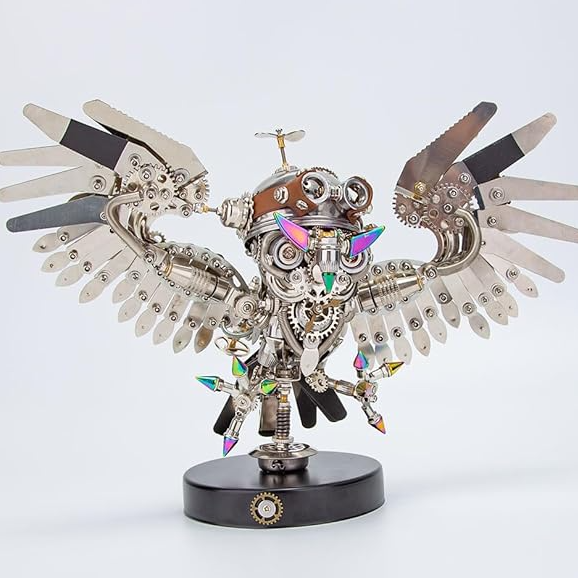 Billede af 3D Steampunk Owl Metal Puzzle