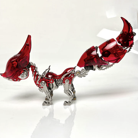 Billede af 3D Fox Metal Puzzle + 3D Wand Metal Puzzle