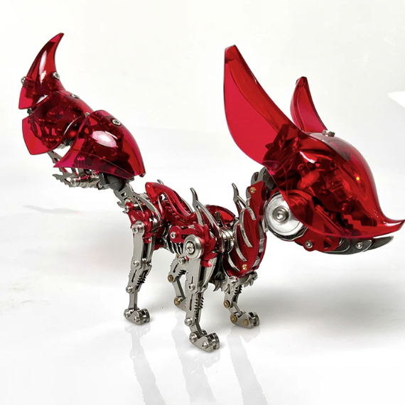 Billede af 3D Fox Metal Puzzle + 3D Wand Metal Puzzle