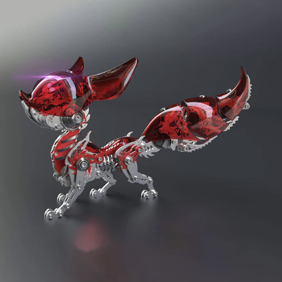 Billede af 3D Fox Metal Puzzle + 3D Wand Metal Puzzle
