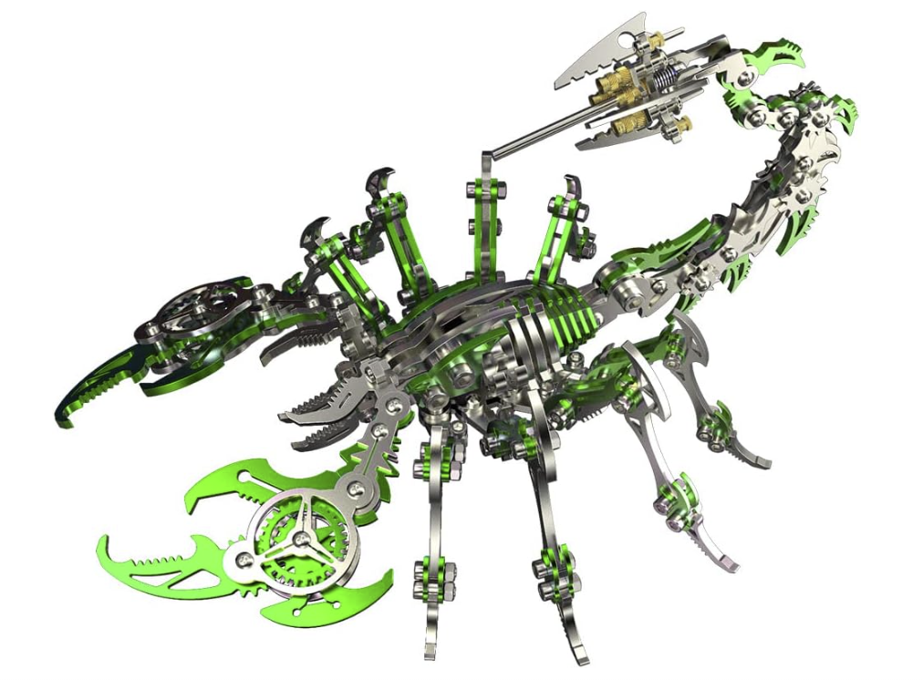 Billede af 3D Scorpio Metal Puzzle Green/Silver