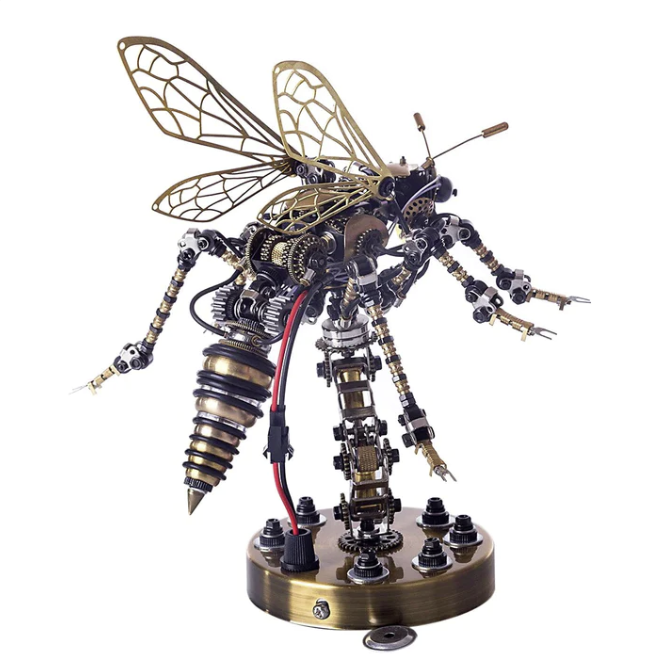 Billede af 3D Wasp On Pole Metal Puzzle