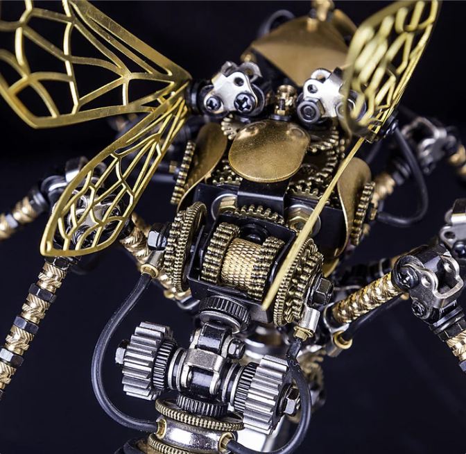 Billede af 3D Wasp On Pole Metal Puzzle