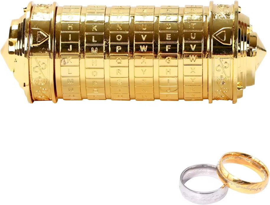Billede af Da Vinci Cryptex Puzzle Box - Guld