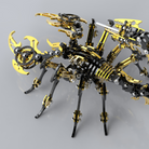 3D metal skorpion sort guld farve 