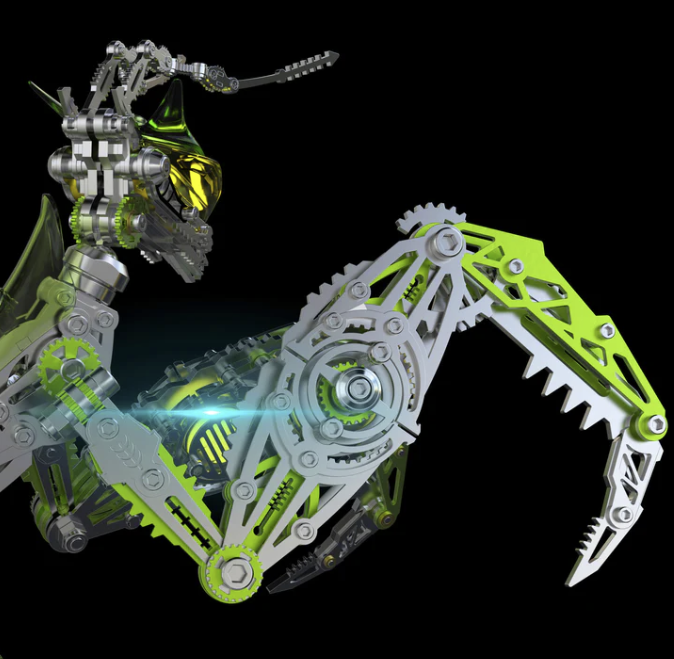 Billede af 3D Giant Praying Mantis Green/Silver