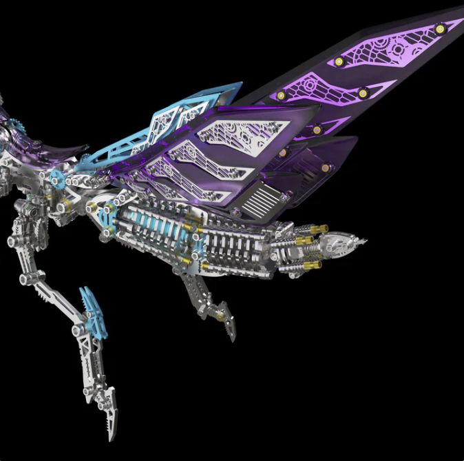 Billede af 3D Giant Praying Mantis Blue/Purple/Silver