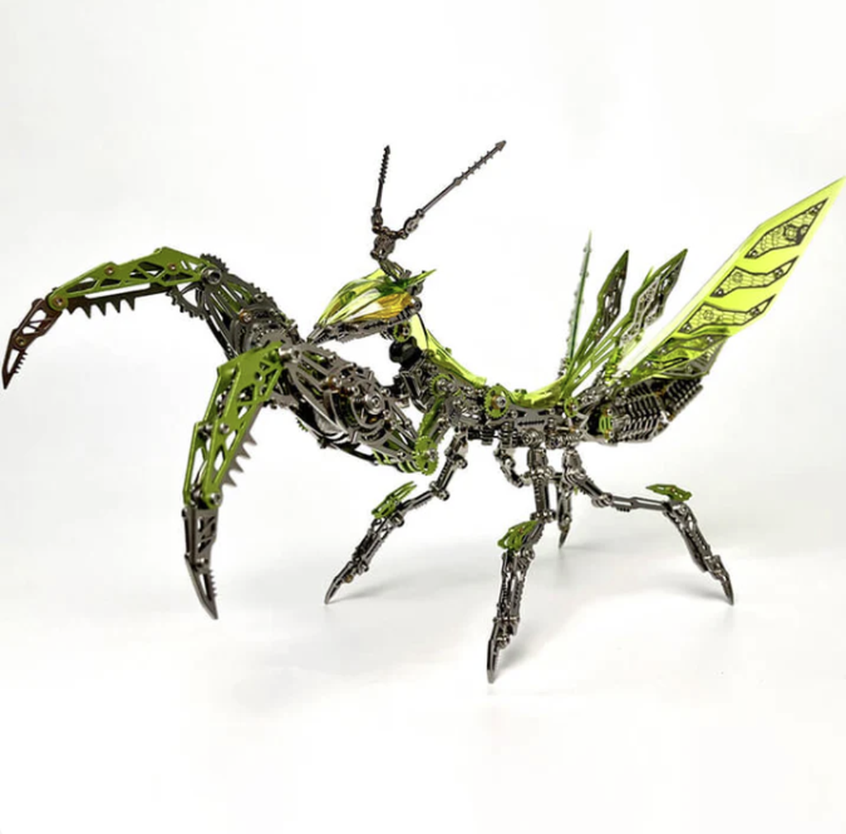 3D Giant Praying Mantis Green/Silver vist som samlet model