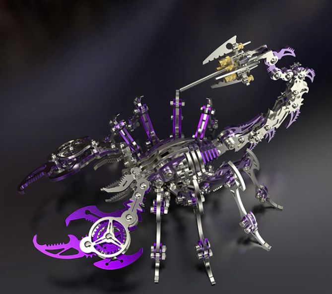 Billede af 3D Scorpio Metal Puzzle Purple/Silver