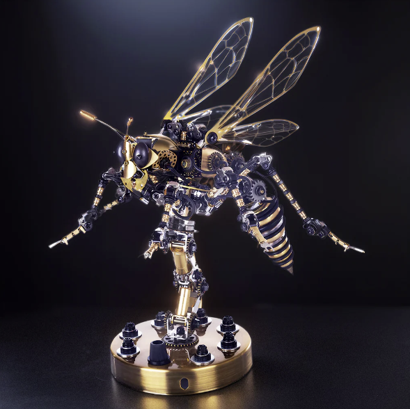Billede af 3D Wasp On Pole Metal Puzzle