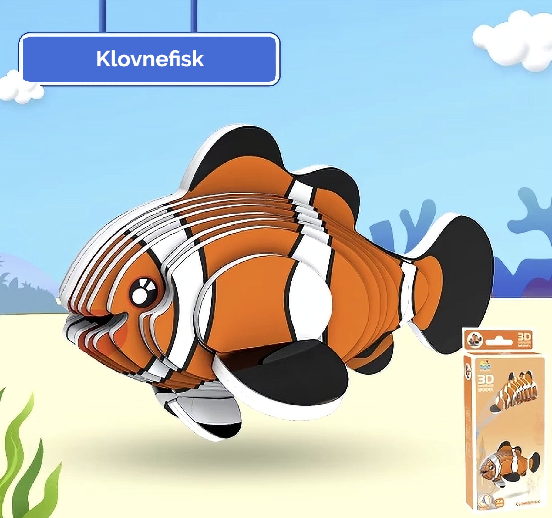 Billede af 3D Paper Puzzle Klovnefisk - Byggesæt