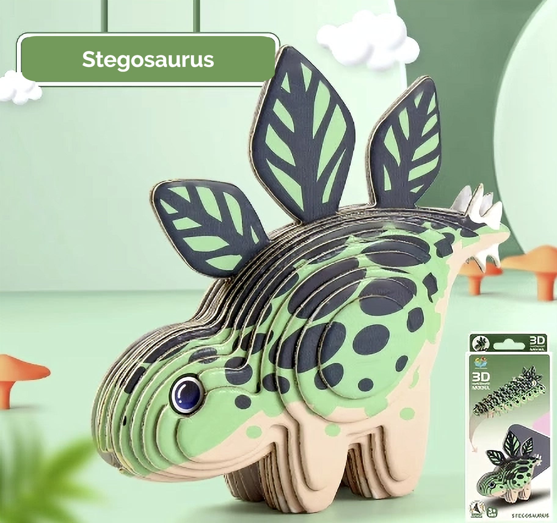 Billede af 3D Paper Puzzle Stegosaurus - Byggesæt