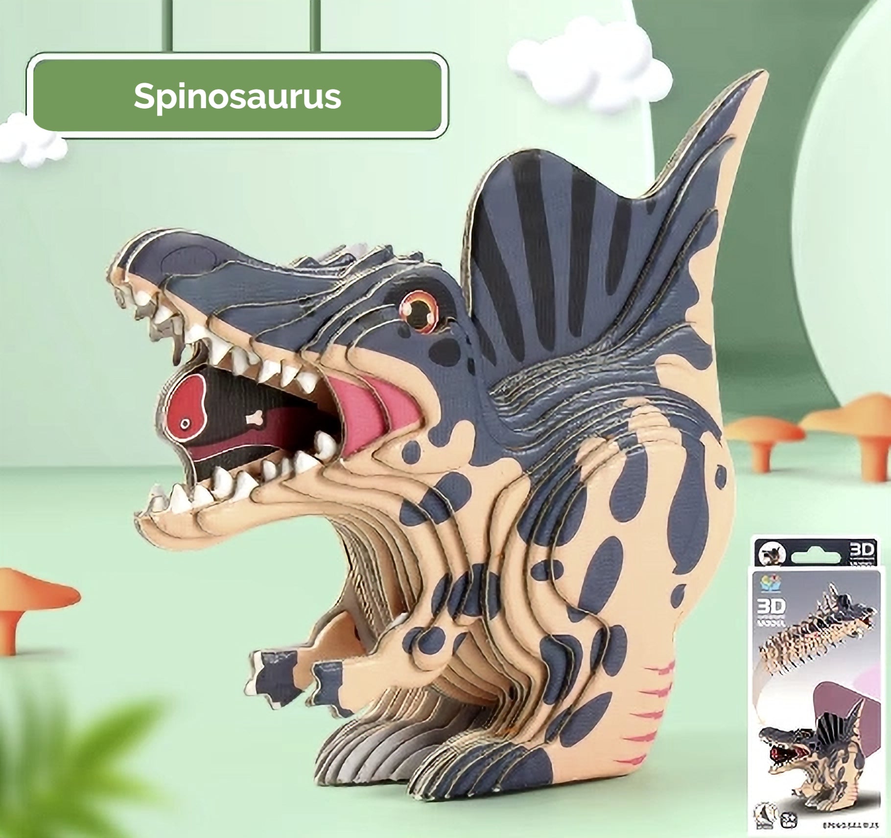 Billede af 3D Paper Puzzle Spinosaurus - Byggesæt