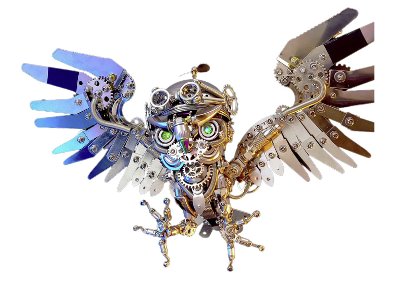Billede af 3D Steampunk Owl Metal Puzzle