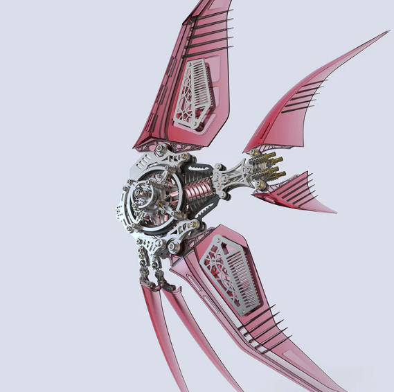 Billede af 3D Angel Fish Red Metal Puzzle