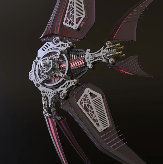 Billede af 3D Angel Fish Red Metal Puzzle