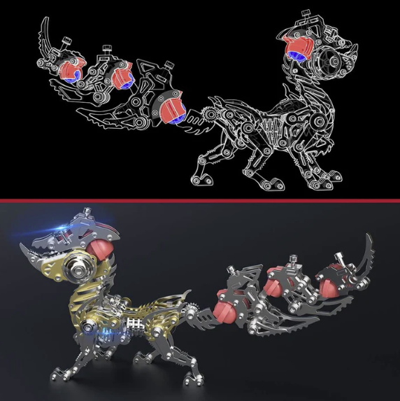 Billede af 3D Metal Puzzle Black Fox