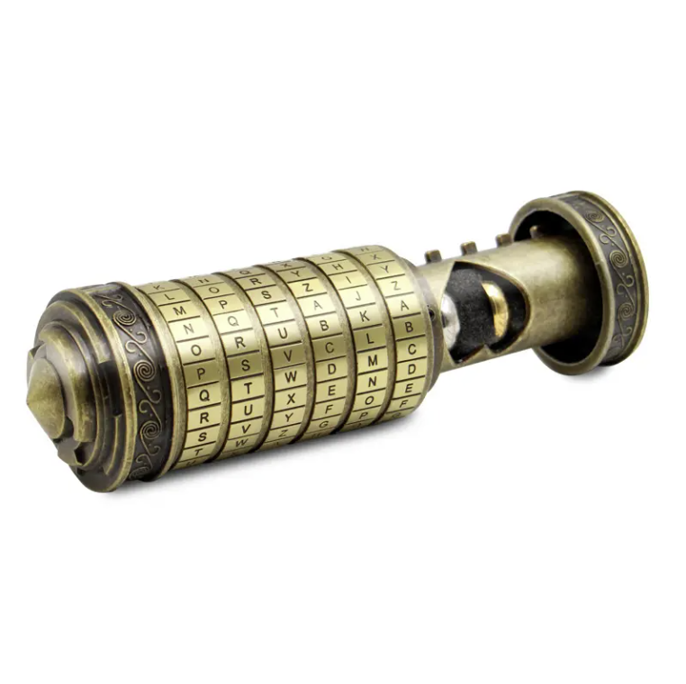 Billede af Da Vinci Cryptex Puzzle Box - Rustik/Guld