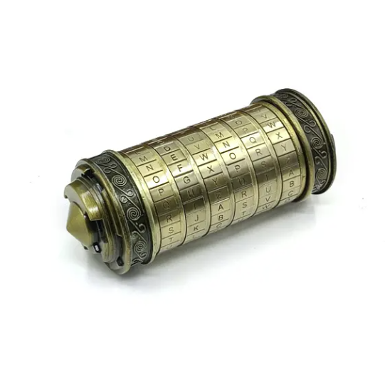 Billede af Da Vinci Cryptex Puzzle Box - Rustik/Guld