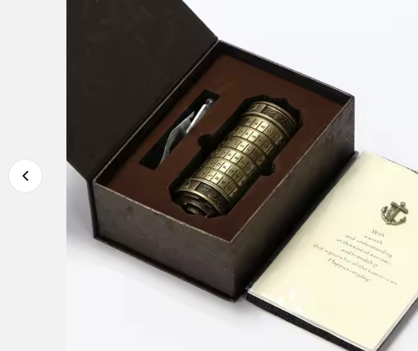 Billede af Da Vinci Cryptex Puzzle Box - Rustik/Guld