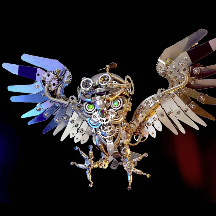 Billede af 3D Steampunk Owl Metal Puzzle