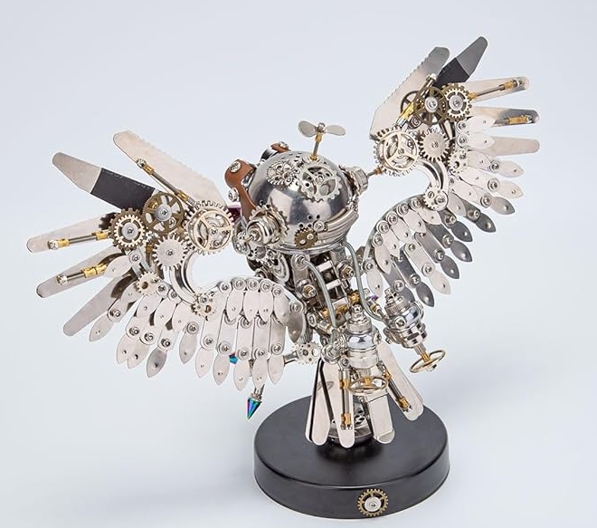 Billede af 3D Steampunk Owl Metal Puzzle