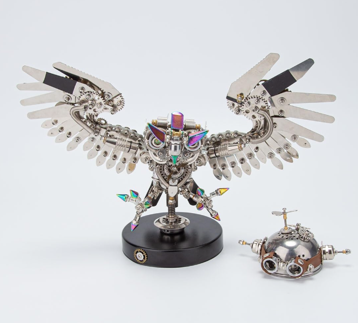 Billede af 3D Steampunk Owl Metal Puzzle