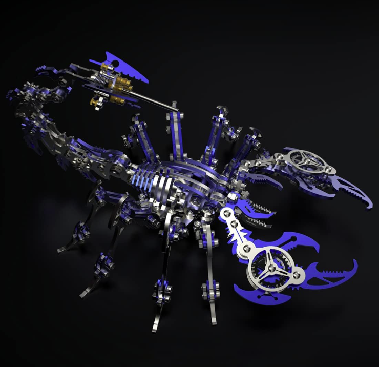 Billede af 3D Scorpio Metal Puzzle Blue/Silver